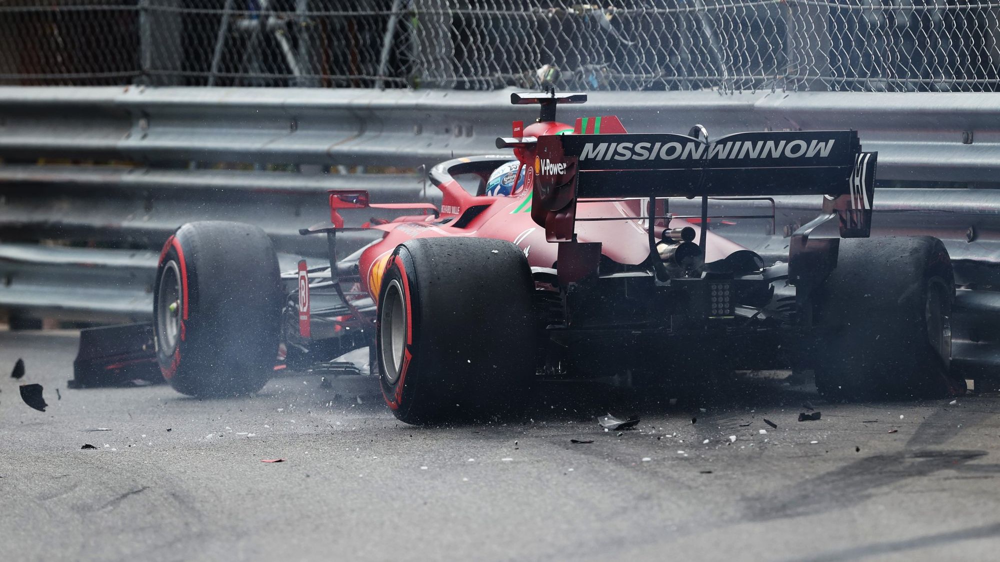 Charles Leclerc Niki Lauda Ferrari : F1 Twitter goes crazy as Ferrari star  crashes once again in Monaco during it's historic Grand Prix - The  SportsRush