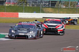 John Seale and Jamie Stanley take race one honours for JMH Automotive.